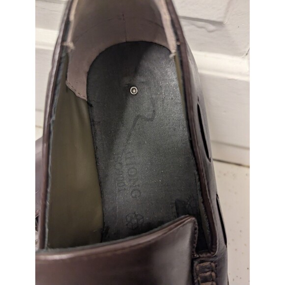 G.H. BASS & CO. MEN'S PIERCE TASSEL LOAFER DARK BROWN LEATHER CASUAL SHOE SZ 7 M - Picture 4 of 12